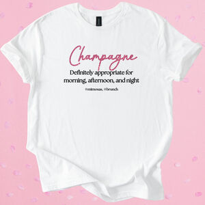 Champagne Brunch Softstyle Shirt-Wear to Show Champagne is Appropriate Any Time